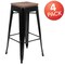 Flash Furniture 30" High Metal Indoor Bar Stool, Black, PK4 4-ET-31320W-30-BK-R-GG - alternate 10